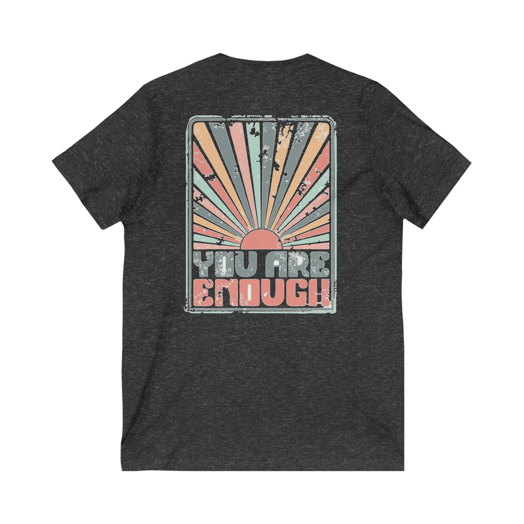 Shine Bright=Unisex Jersey Short Sleeve V-Neck Tee