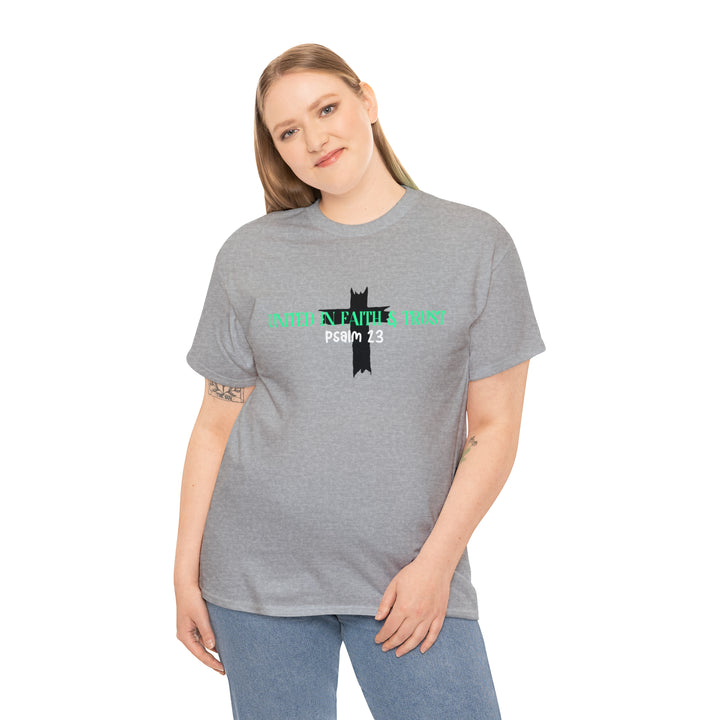 UNITED IN FAITH & TRUST-Unisex Heavy Cotton Tee