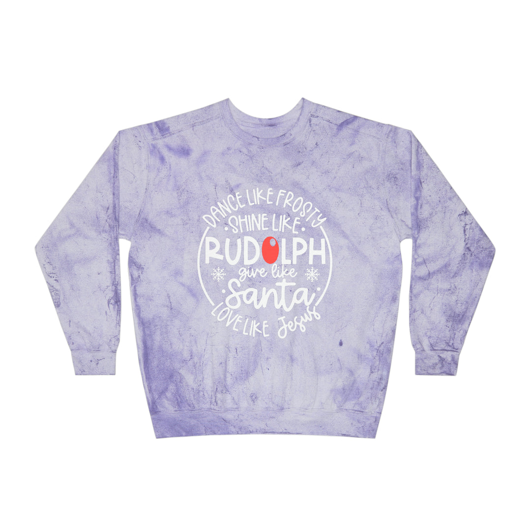 Rudolph=Unisex Color Blast Crewneck Sweatshirt