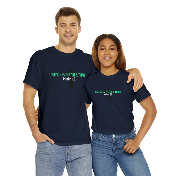 UNITED IN FAITH & TRUST-Unisex Heavy Cotton Tee
