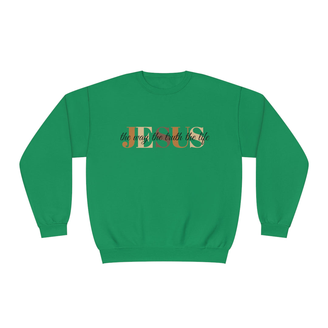 Jesus The Way The Truth The Life Unisex NuBlend® Crewneck Sweatshirt