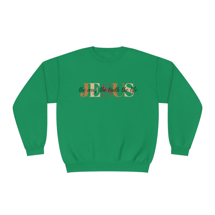 Jesus The Way The Truth The Life Unisex NuBlend® Crewneck Sweatshirt