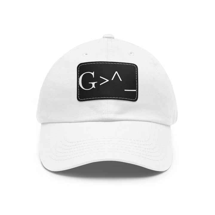 Dad Hat with Leather Patch (Rectangle)