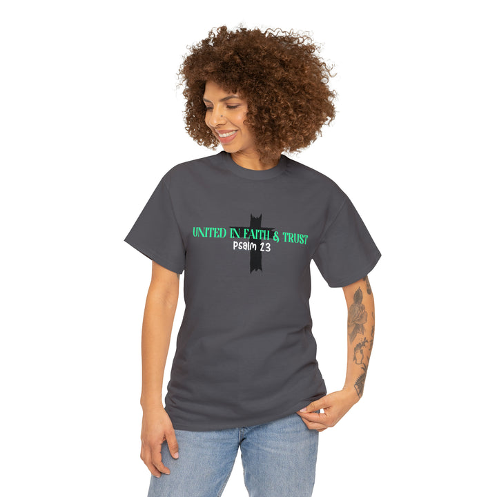 UNITED IN FAITH & TRUST-Unisex Heavy Cotton Tee