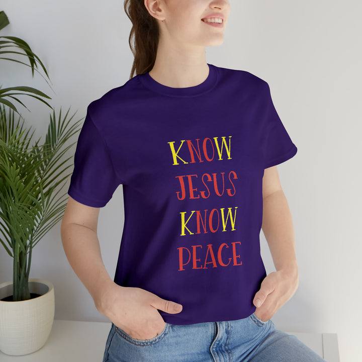 Know Jesus-Unisex Jersey Short Sleeve Tee