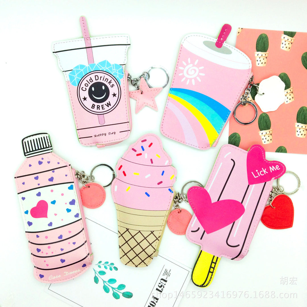 2021 Korea cute popsicle ice cream Mini Purse beverage creative children change bag hand bag