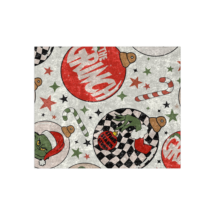 Grinch Crushed Velvet Blanket