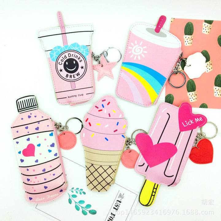 2021 Korea cute popsicle ice cream Mini Purse beverage creative children change bag hand bag