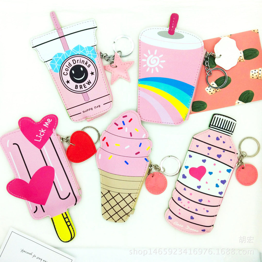 2021 Korea cute popsicle ice cream Mini Purse beverage creative children change bag hand bag