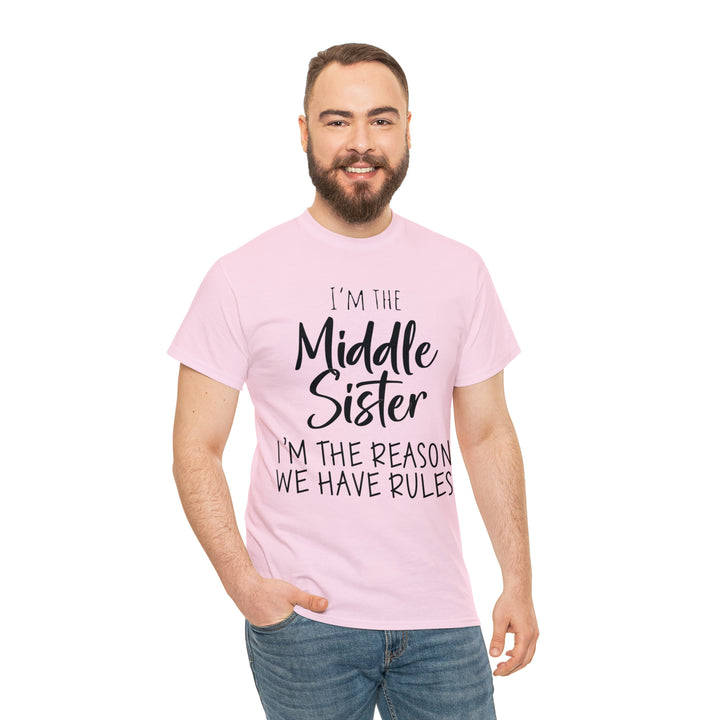IM THE MIDDLE=Unisex Heavy Cotton Tee
