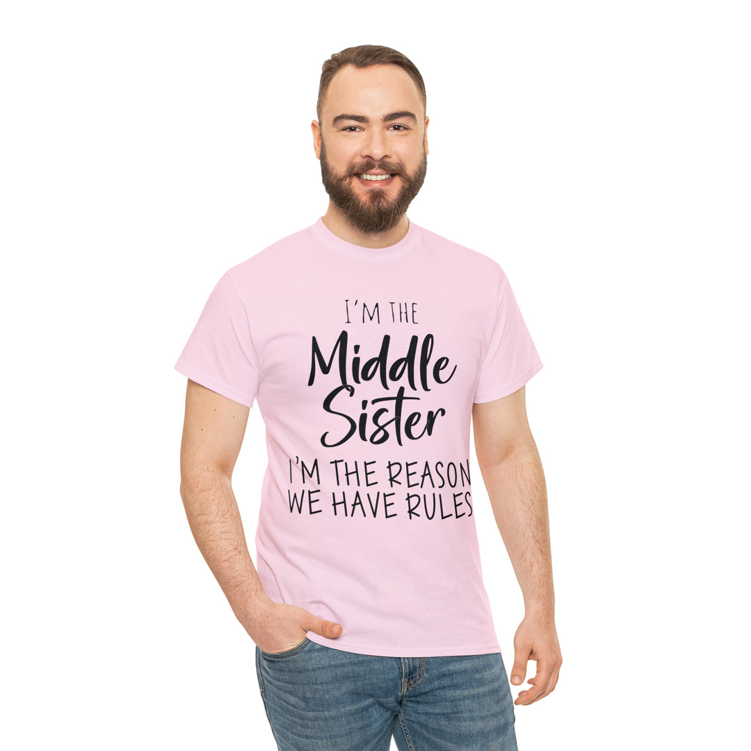 IM THE MIDDLE=Unisex Heavy Cotton Tee