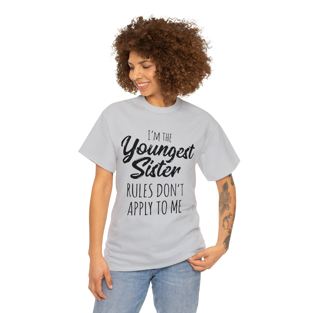 IM THE YOUNGEST=Unisex Heavy Cotton Tee
