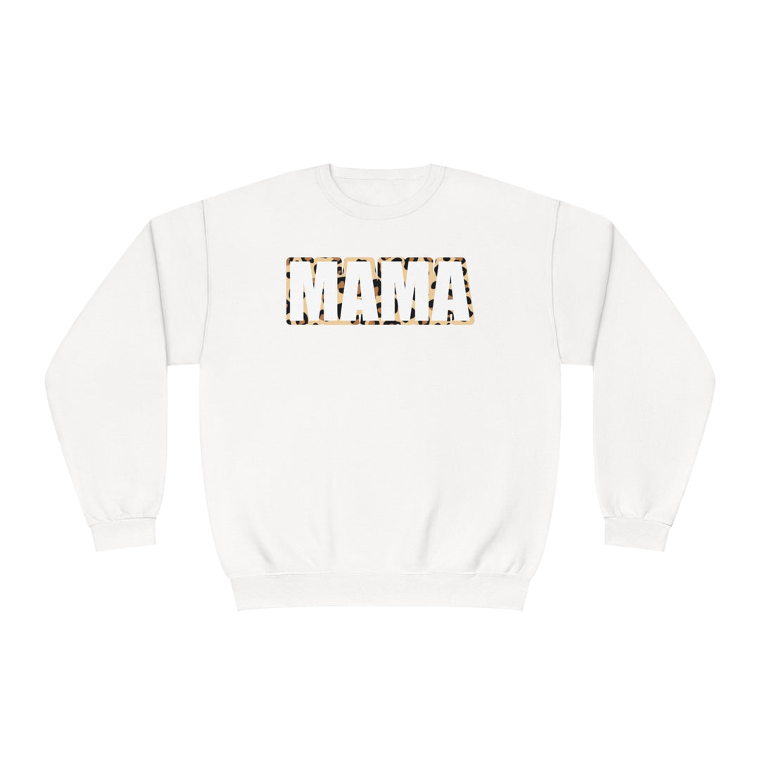 white leopard MAMA Unisex NuBlend® Crewneck Sweatshirt