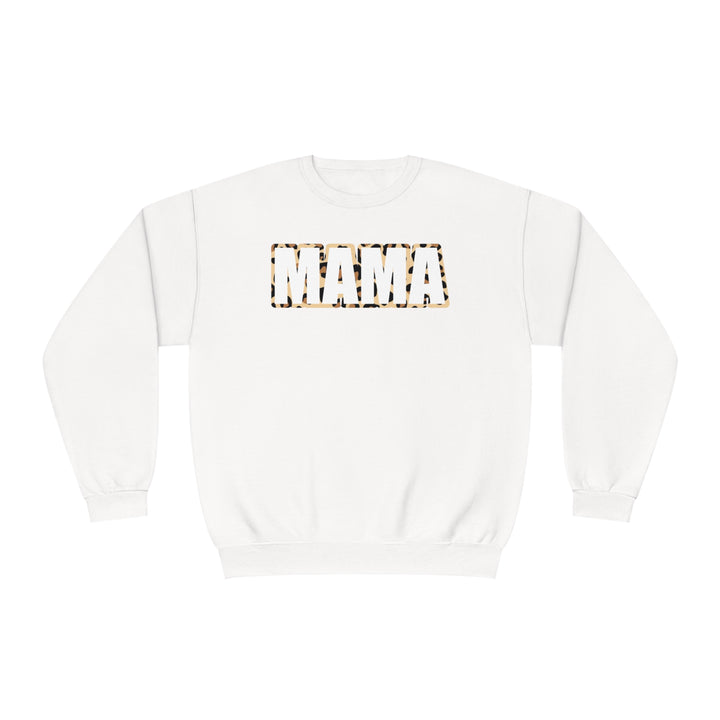 white leopard MAMA Unisex NuBlend® Crewneck Sweatshirt