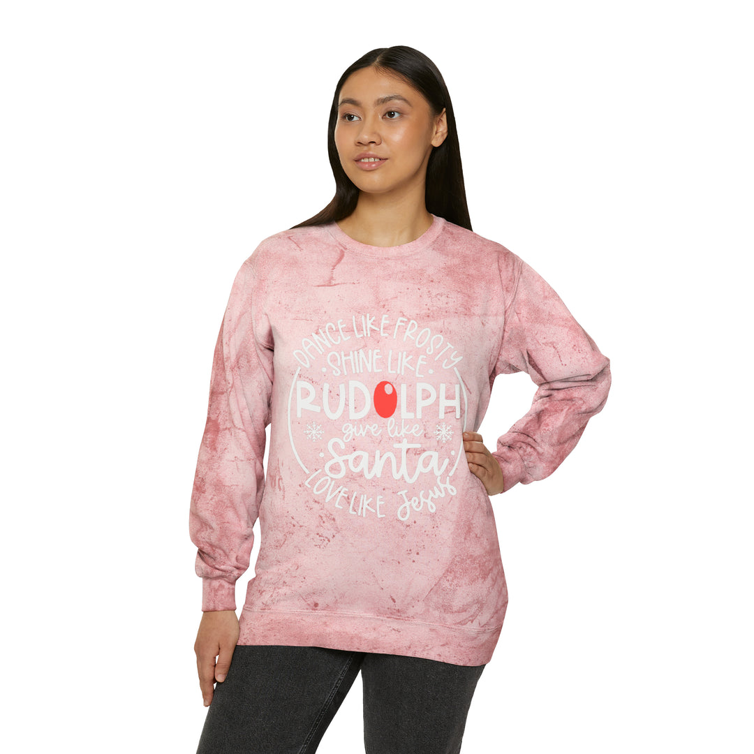 Rudolph=Unisex Color Blast Crewneck Sweatshirt