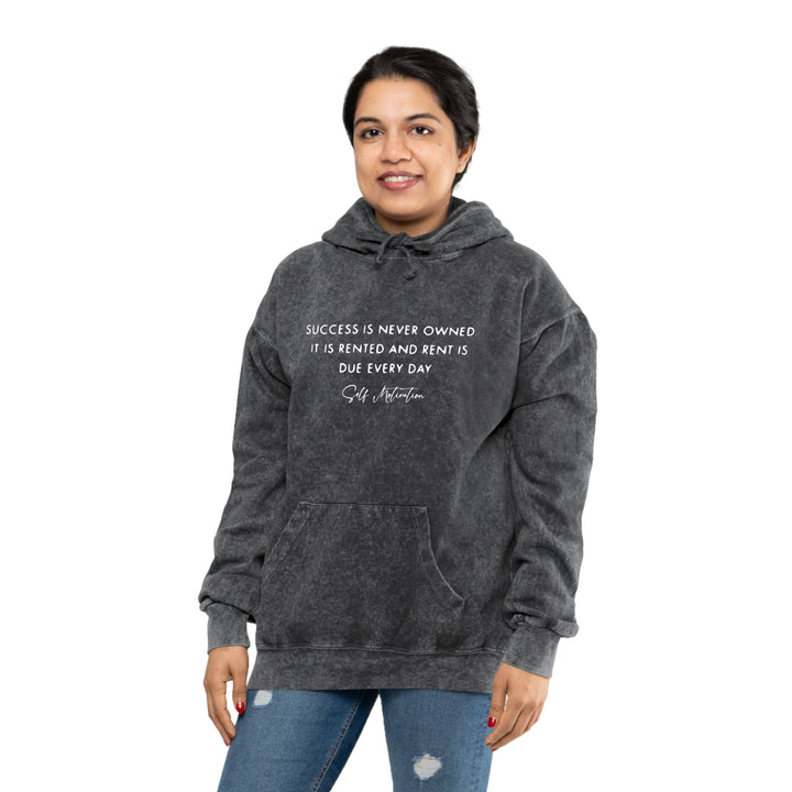 SUCCESS IS RENTED-Unisex Mineral Wash Hoodie