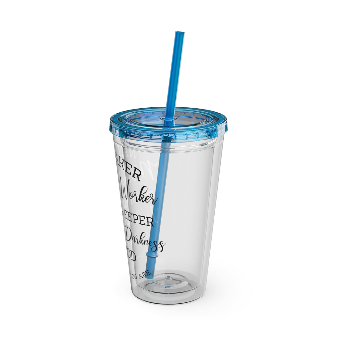 Way Maker=Sunsplash Tumbler with Straw, 16oz