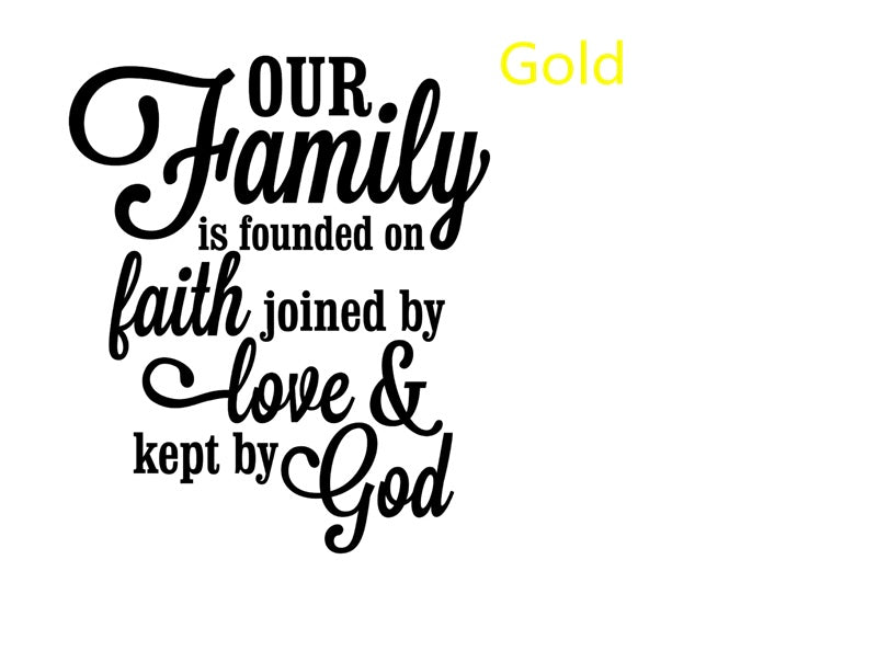 Our Family Is Founded On Faith Christian Decal