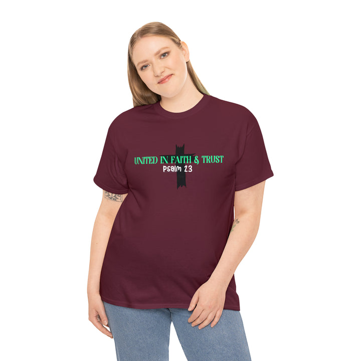 UNITED IN FAITH & TRUST-Unisex Heavy Cotton Tee