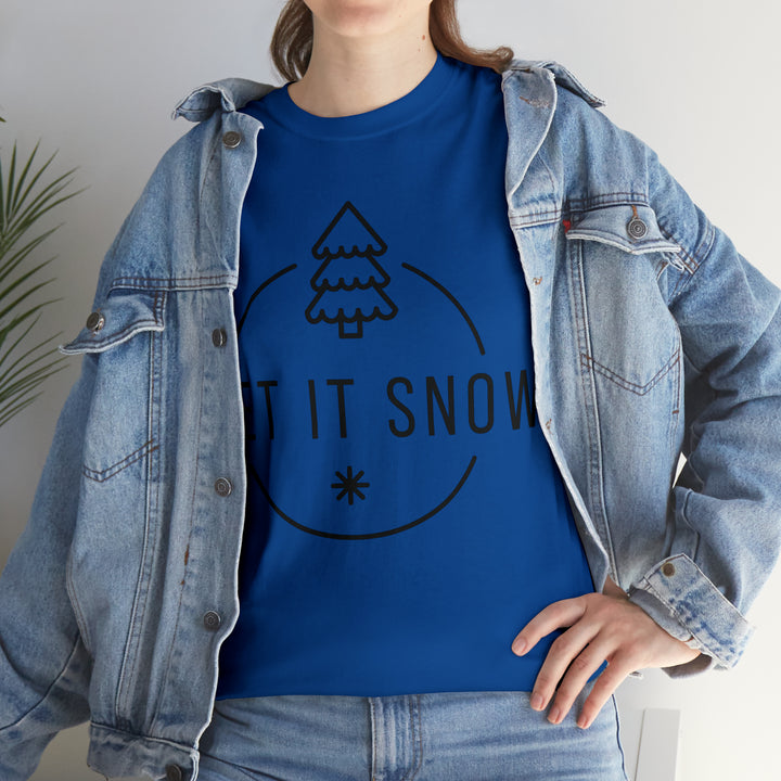 LET IT SNOW=Unisex Heavy Cotton Tee