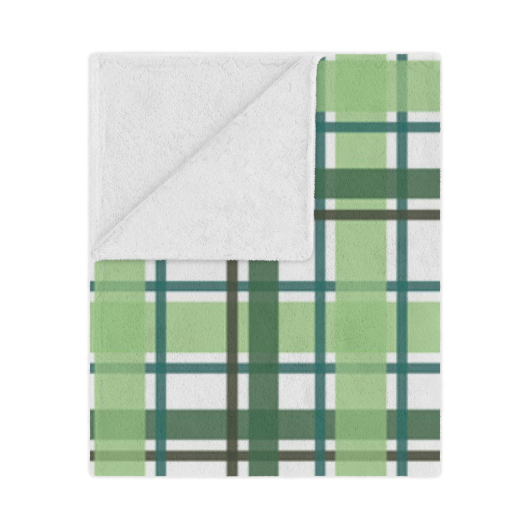 Green Plaid Minky Blanket