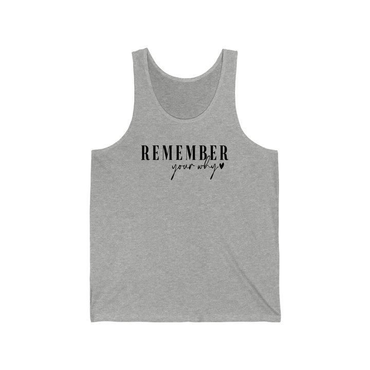 remember your why-Unisex Jersey Tank