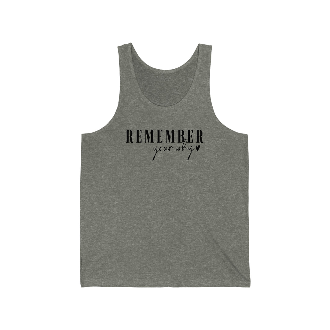 remember your why-Unisex Jersey Tank