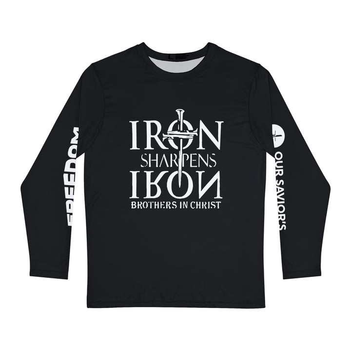 Iron Sharpens Iron Men's Long Sleeve Shirt (AOP)