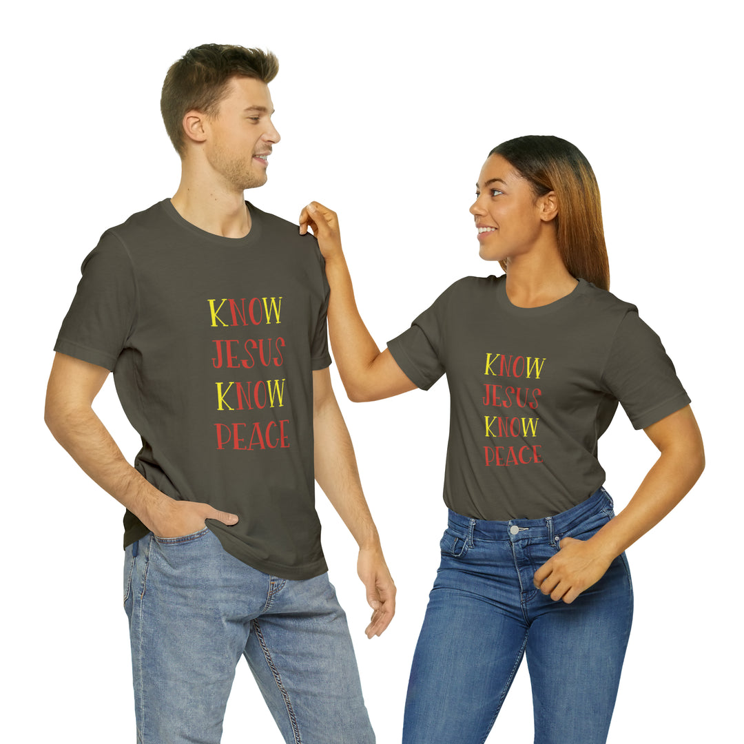 Know Jesus-Unisex Jersey Short Sleeve Tee