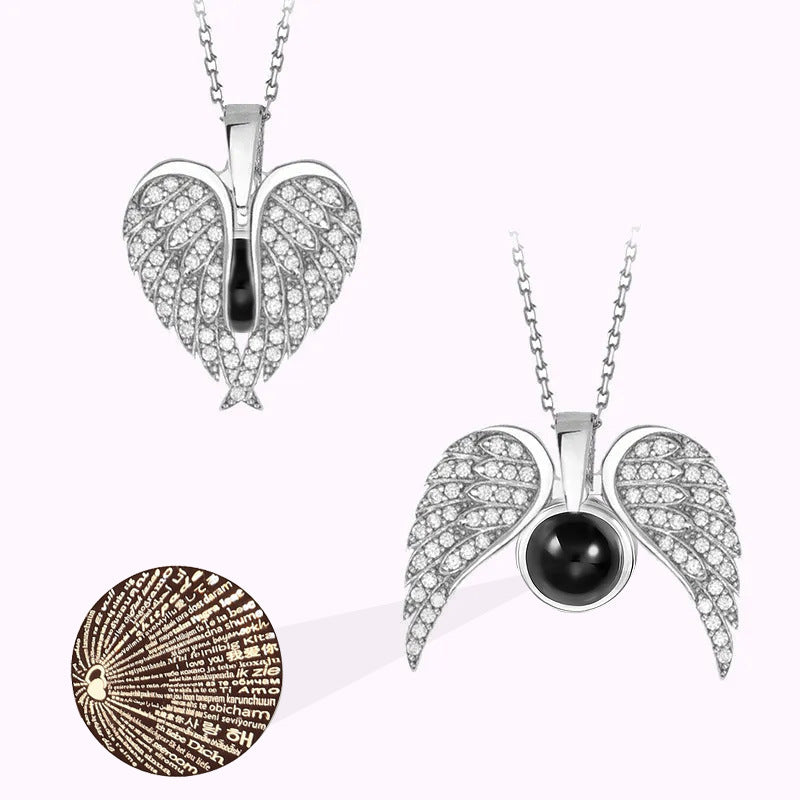 Love Angel Wings Necklace Ladies