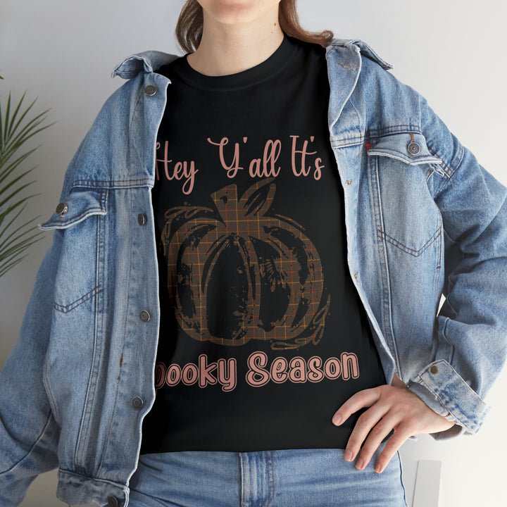 Hey Yall its spooky season-Unisex Heavy Cotton Tee