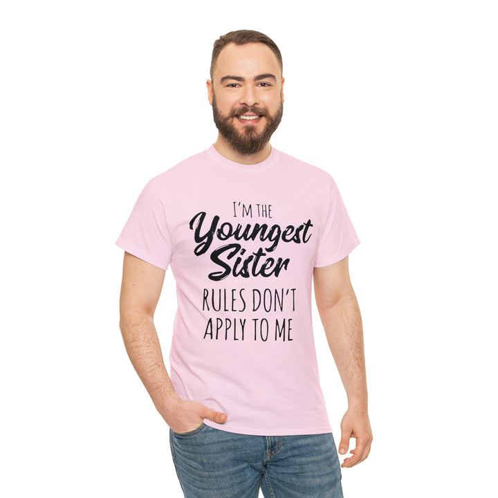 IM THE YOUNGEST=Unisex Heavy Cotton Tee