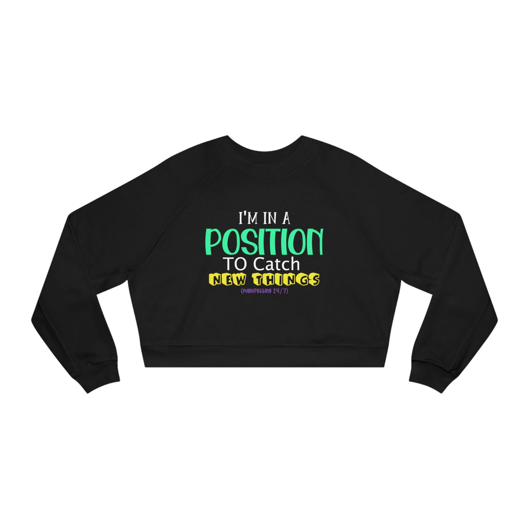 Manifesting 24/7-Women's Cropped Fleece Pullover