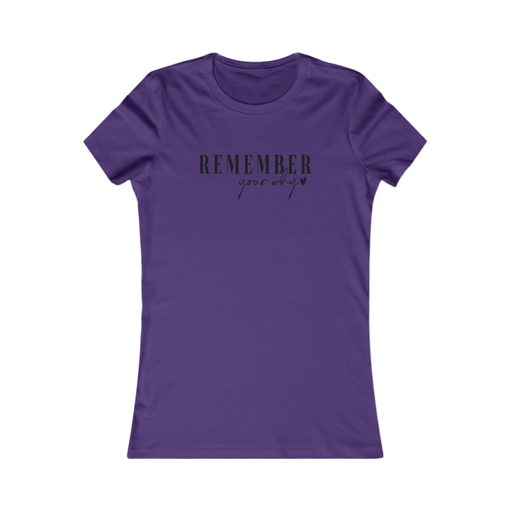 Remember your why-Women's Favorite Tee