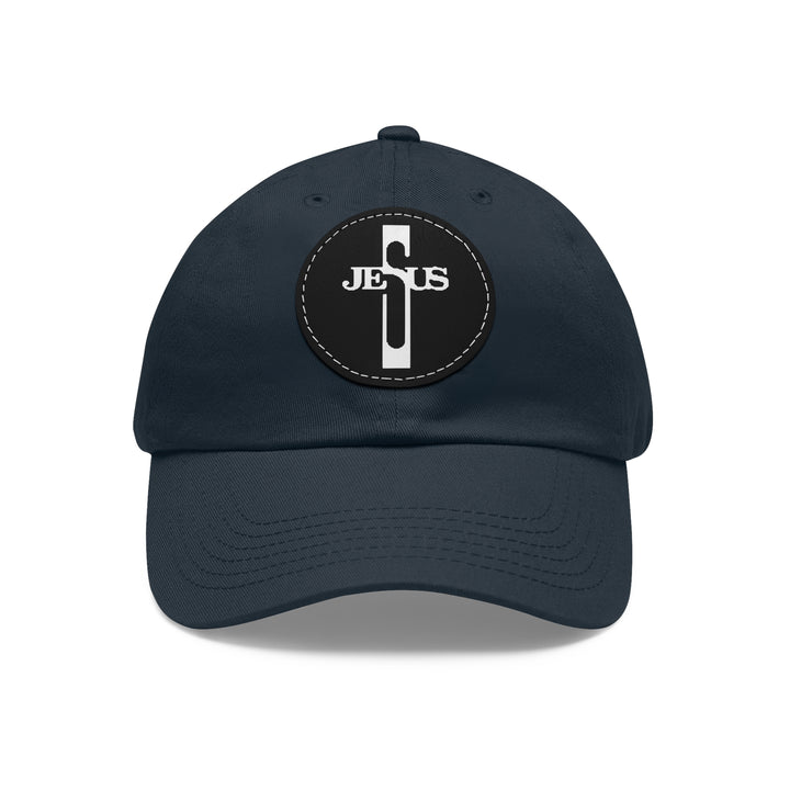 Jesus Hat with Leather Patch (Round)
