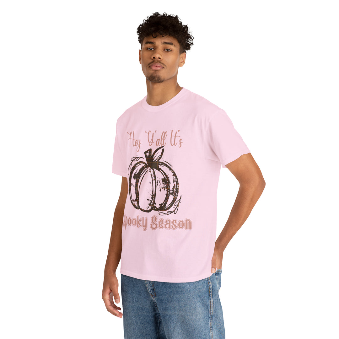 Hey Yall its spooky season-Unisex Heavy Cotton Tee