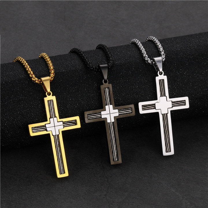 European And American Titanium Steel Long Necklace