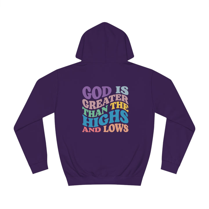 God Is Greater Unisex College Hoodie