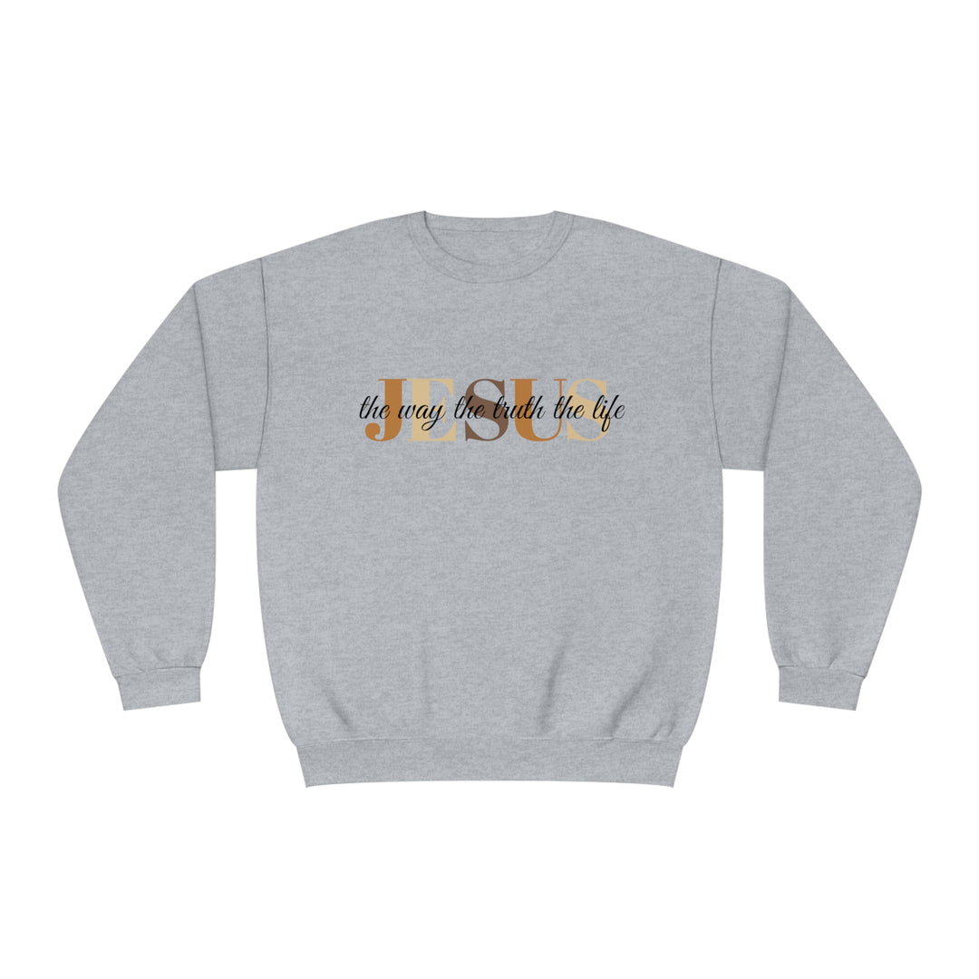 Jesus The Way The Truth The Life Unisex NuBlend® Crewneck Sweatshirt