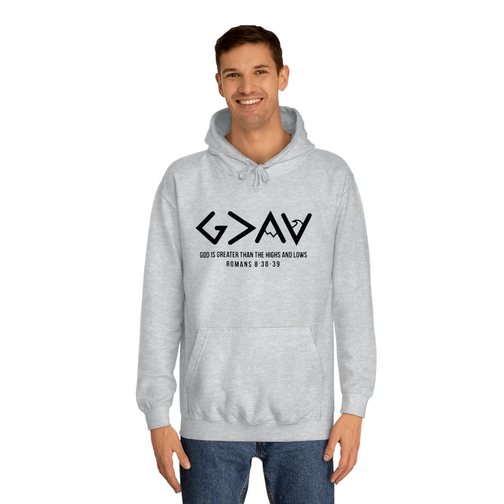 God Is Greater Unisex College Hoodie