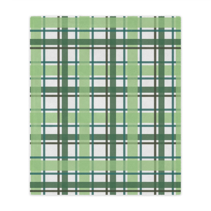 Green Plaid Minky Blanket