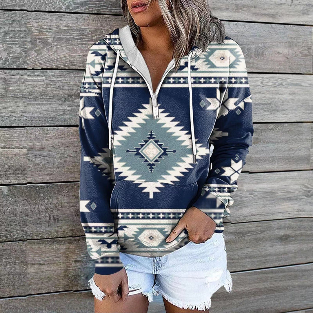 Female Ethnic Tribal Hoodie Coat