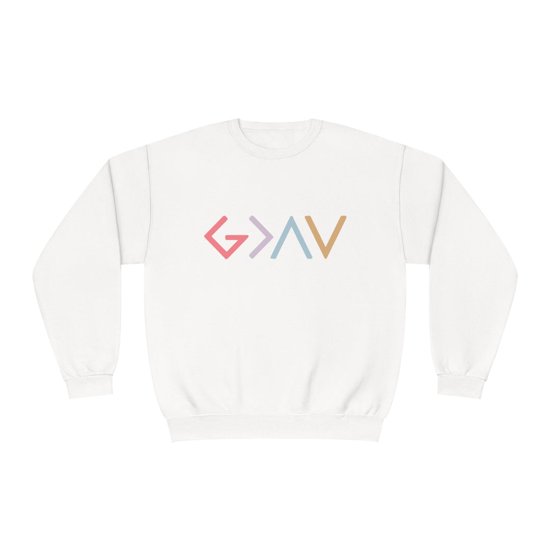 God is Greater Unisex NuBlend® Crewneck Sweatshirt
