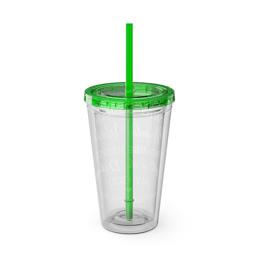 Way Maker=Sunsplash Tumbler with Straw, 16oz