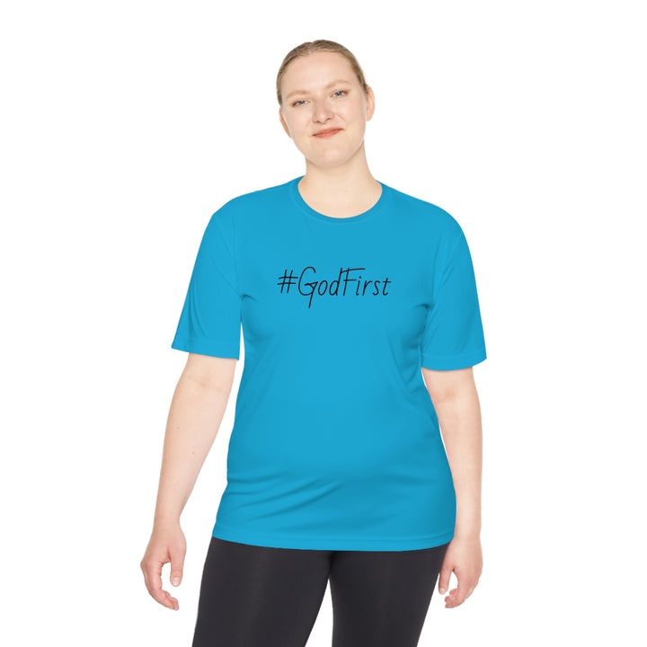 #GodFirst-Unisex Moisture Wicking Tee
