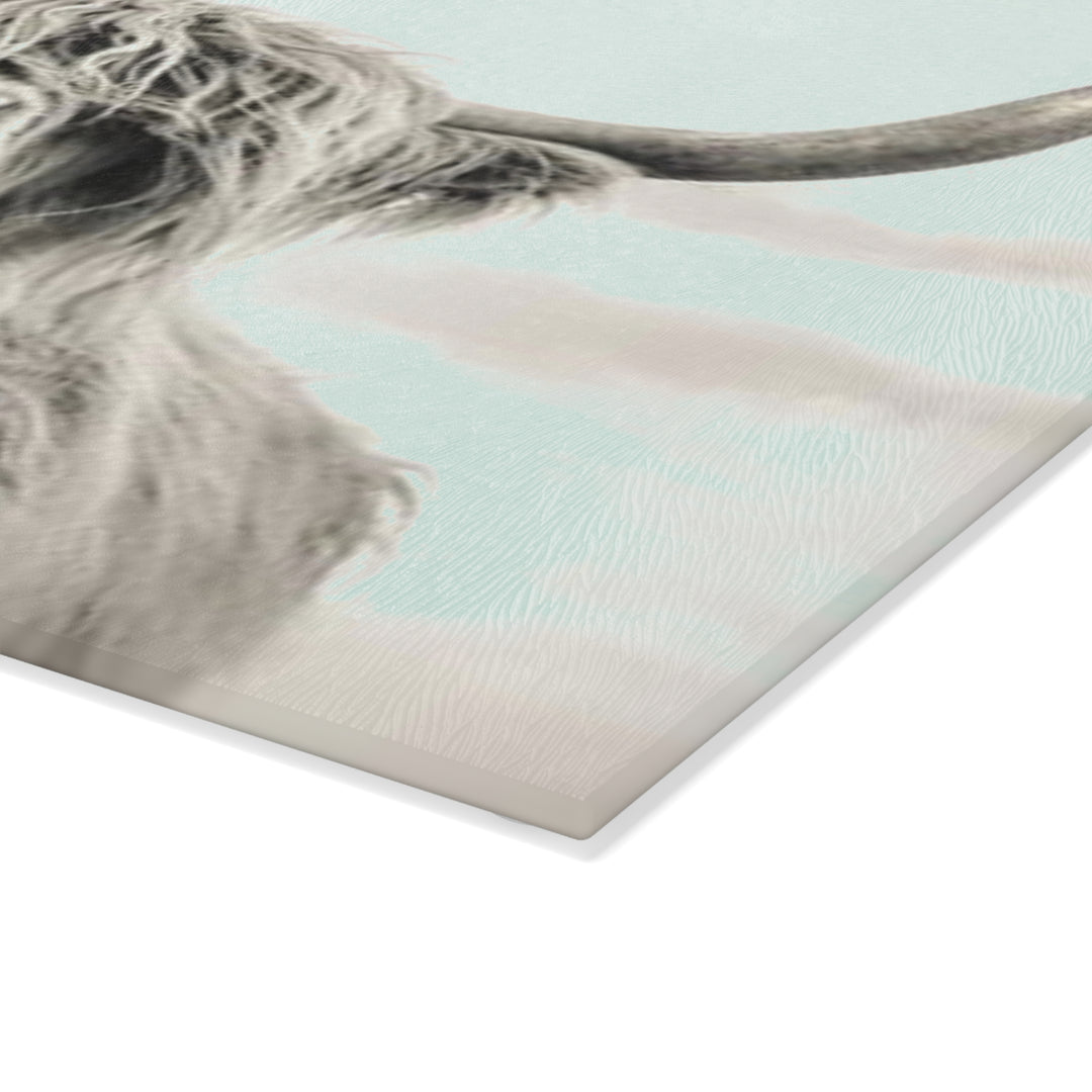 Black & White Cow Glass Cutting Board