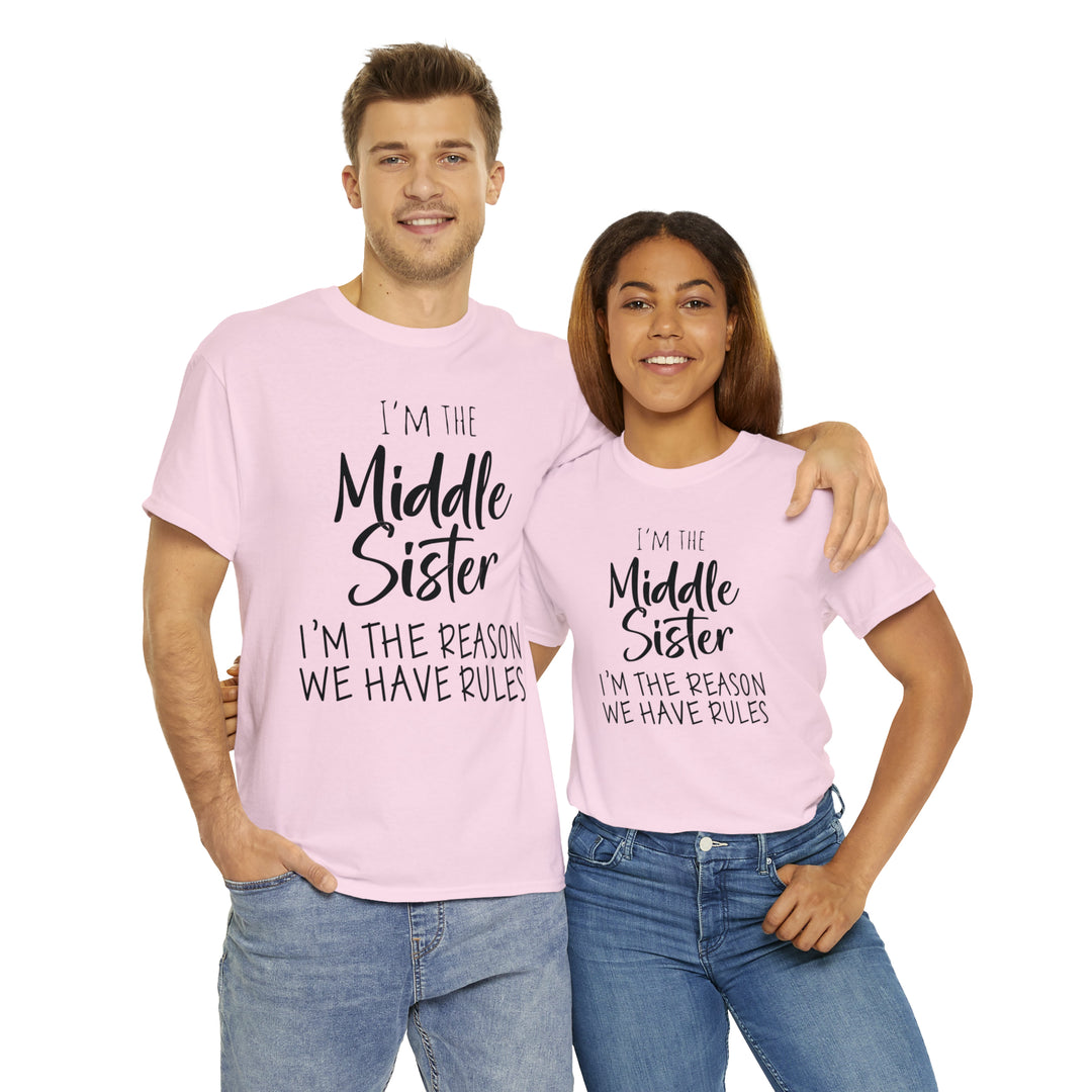 IM THE MIDDLE=Unisex Heavy Cotton Tee