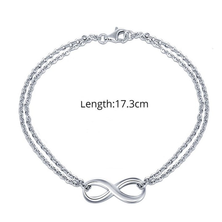 8-word Necklace Infinite Symbol Bracelet Hollow Ring Ornament Three-piece Set