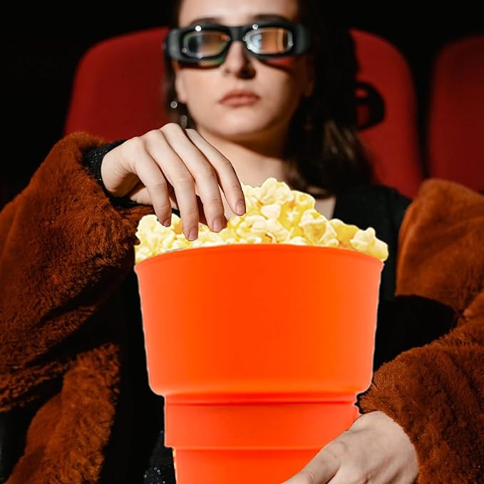 5 Pcs Stadium Tumbler With Snack Bowl, 2 In 1 Travel Cup With Snack Bowl, Cup Snack With Bowl On Top And Straw, Leak Proof Snack Cup And Bowl Combo 32oz Blue, Orange, Pink, Green, Yellow