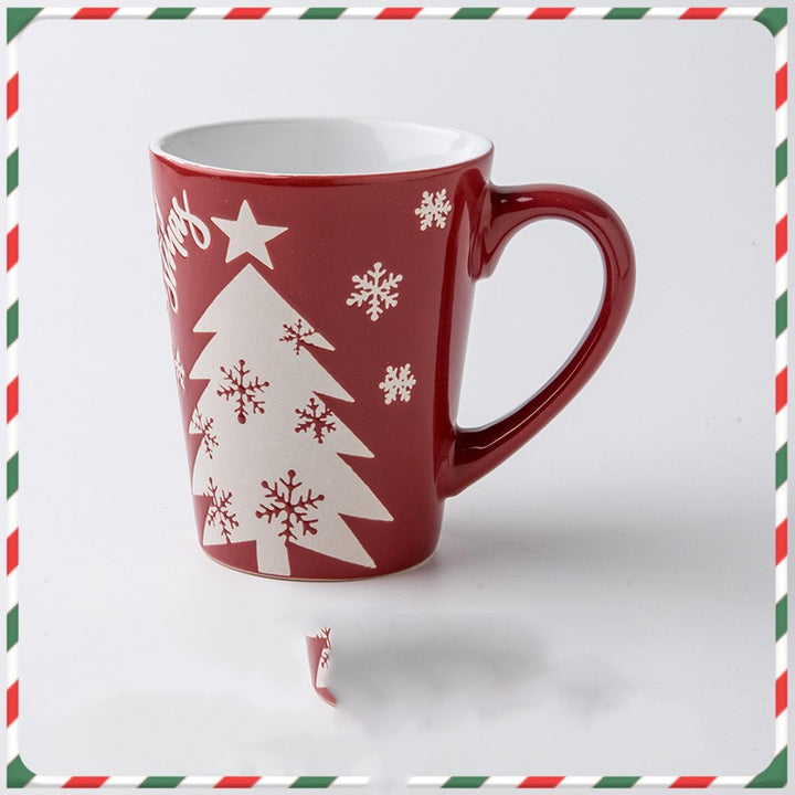 Creative Cute Cartoon Snowman Santa Claus Ceramic Cup Christmas Mug Small Gifts